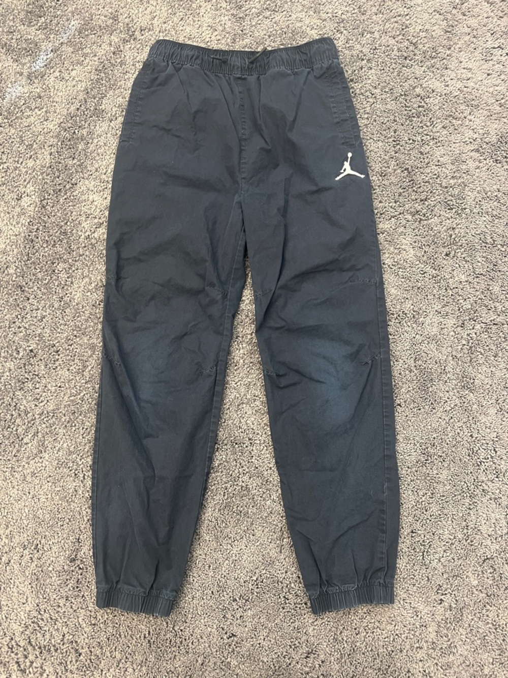 Air Jordan Pants Youth XL Khaki Black Cotton Essentials Woven Trousers Nike
